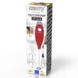 Mixer spuma lapte cu baterie, maner izolat termic, Inox, latte, ciocolata calda, cappuccino, frappe, 2x1.5V AA, Rosu
