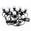 Ghirlanda luminoasa cu 20 becuri led, E27, Alb Cald, 10W, 600 lm, IP44, lungime 10 m