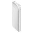 Powerbank Fast Charge, 10000mAh, 2x USB, USB-C, Alb, 3 A, 22.5 W