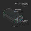 Powerbank cu incarcare solara, 30000mAh, 2x USB, USB-C, Negru, 3 A, 20 W