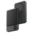 Powerbank Ultra Slim cu incarcare inductiva, Wireless 10000mAh, 2x USB, USB-C, Negru, 3 A, 20 W