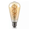 Bec led Vintage, forma ST64, E27, putere 5W, 2200K alb cald, filament