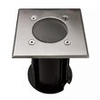 Aplica Inox pentru podea, patrata, fara bec, GU10, dimensiune 110 x 110 x 120 mm, IP65, Gri
