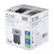 Aplica Inox pentru podea, patrata, fara bec, GU10, dimensiune 110 x 110 x 120 mm, IP65, Gri