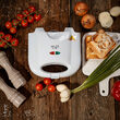 Sandwich maker 750W, Corp si maner izolate termic, indicator luminos, Alb