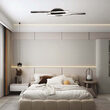 Plafoniera led, 1280 lm, 12W, 3000K, 945 x 60 mm, Otel, Negru