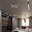 Plafoniera led, Negru, 3000k, 2500 lm, 24W, IP20, dimensiune 445 x 125 mm