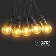 Ghirlanda solara 10 led, 5W, lungime 12m, 3000K