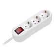 Prelungitor 3X1.5mm, 3 prize, 10m, intrerupator
