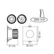 Aplica incastrabila Horoz Jessica, Aluminiu, mediu umed IP65, 6W, 410 lm, Led, lumina naturala