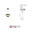 Pendul Vista Black, 24 W, Led, diametru 450 mm, 4000 k, 1500 lm, aluminiu, inaltime 1200 mm