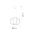 Pendul cu Led, Phoenix Red Copper, putere 38 W, Aluminiu, 1200 x 420 mm, 4000 k, 2548 lm