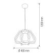 Pendul cu Led, Electra Red Copper, putere 38 W, Aluminiu, 1200 x 400 mm, 4000 k, 2548 lm