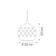 Pendul Spectrum Chrome-1, max. 60 W, sticla, diametru 250 mm, efect 3D