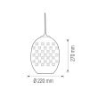 Pendul Quantum Copper-2, max. 60 W, sticla, diametru 220 mm, efect 3D