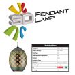 Pendul Spectrum Chrome-2, max. 60 W, sticla, diametru 220 mm, efect 3D