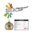 Pendul Quantum Chrome-1, max. 60 W, sticla, diametru 250 mm, efect 3D