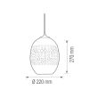 Pendul Radian Chrome-1, max. 60 W, sticla, diametru 220 mm, efect 3D