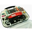 Mini polizor drept, biax, Raider RD-MG06, cu 208 accesorii, 135 W