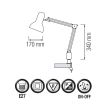 Lampa pentru birou, articulata Rana HL074, negru, E27, max. 60 W