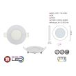 Panou Led rotund, Slim-3, putere 3 W, 6400 K, 110 lm