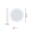 Panou Led rotund, Slim-24, putere 24 W, 6400 K, 1632 lm