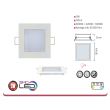 Panou Led patrat, Slim/Sq-3, putere 3 W, 6000 K, 110 lm