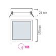 Panou Led patrat, Slim/Sq-6, putere 6 W, 6000 K, 270 lm