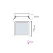 Panou Led patrat, Slim/Sq-12, putere 12 W, 6000 K, 660 lm