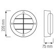 Aplica cu led Altay 12W, 670lm, lumina neutra 4000K, neagra, corp aluminiu