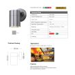 Aplica de exterior Manolya-1, Inox, IP44, GU10, max 35W