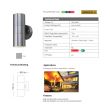 Aplica de exterior Manolya-2, Inox, IP44, GU10, max 2x35W