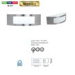 Aplica de exterior Mango-1, Inox, IP44, E27, max 75W