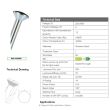 Aplica de exterior Bambu-1, Inox, IP44, Led, max 9W, 684lm, lumina neutral 4000K