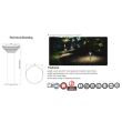 Stalp iluminat exterior Bambu-4, LED, max 9W, Inox, 684 lm, IP44, 4000K, inaltime 500mm