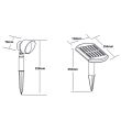 Set 3 lampi solare cu led, Magic, IP 44, 6400 k, 9 x 0.06 W, lumina rece