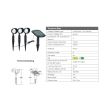 Set 3 lampi solare cu led, Magic, IP 44, 6400 k, 9 x 0.06 W, lumina rece