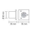 Aplica incastrabila de exterior Inci HL 941L, otel inoxidabil, IP67, 1.2W, 75 lm, Led