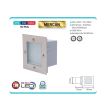 Aplica incastrabila de exterior Mercan HL 942L, aluminiu si otel inoxidabil, IP54, 1.6W, 90 lm, Led
