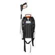 Aparat de stropit cu acumulator, 18 V / 4 Ah Litiu-Ion, capacitate 16 l, 8 duze, tip rucsac, Debit 3.3 l/min, 0-6.2 Bar