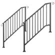 Set 2 x balustrade otel pentru 3-4 trepte, Unghi reglabil 0–45°, kit instalare