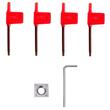 Set 4 cutite pentru strunjire lemn, Aluminiu, lungime 42 cm