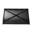 Plita cu fata neteda, Otel Carbon, suprafata de gatit 605x360 mm, 2 x manere, jgheab scurgere grasime