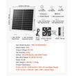 Set 2 x ventilatoare cu panou solar pentru sere/mansarde, 2 x 15 W, 2668 rpm, IP65