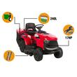 Tractoras pentru gazon, Transmisie hidrostatica, putere 17 CP, cos 240 l, Inaltime 25-80 mm, Latime taiere 98 cm, Taiere inversa, mulching