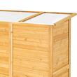 Casuta gradina din lemn cu cadru metalic, 800x500x1620 mm, Incuietoare, Maro