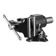Menghina de banc, Latime falca 140 mm, baza si cap pivotante 360°, deschidere falca 125 mm, fonta