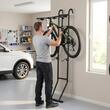 Suport de perete pentru 2 x biciclete, Vertical, Negru, Otel, fara gaurire perete, max 45 kg
