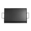 Plita cu fata neteda, Otel Carbon, suprafata de gatit 605x360 mm, 2 x manere, jgheab scurgere grasime