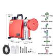 Sarpe pentru desfundat tevi, Electric, Profesional, 7 x capete taiere, 250 W, Lungime 4.6/20 m, Diametru 10/16 mm